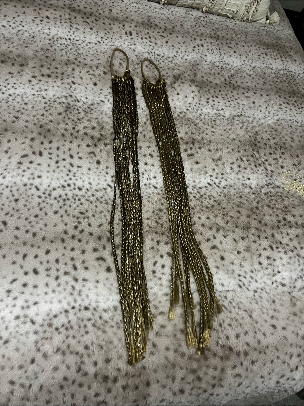 Long blonde ponytail extensions